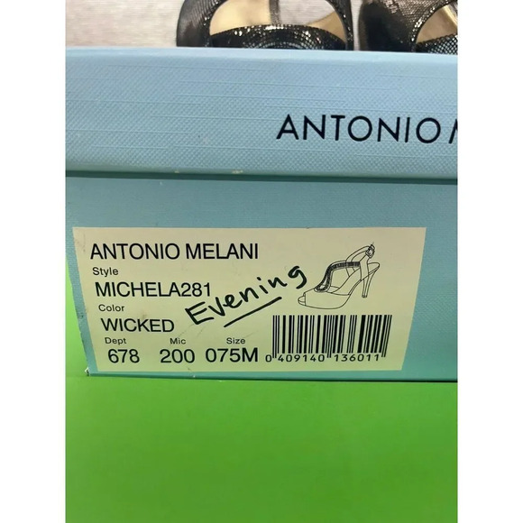 Antonio Melani MICHELA281 Heel Womens Size 7.5M Wicked Open Toe Comfort Buckle - Picture 5 of 9